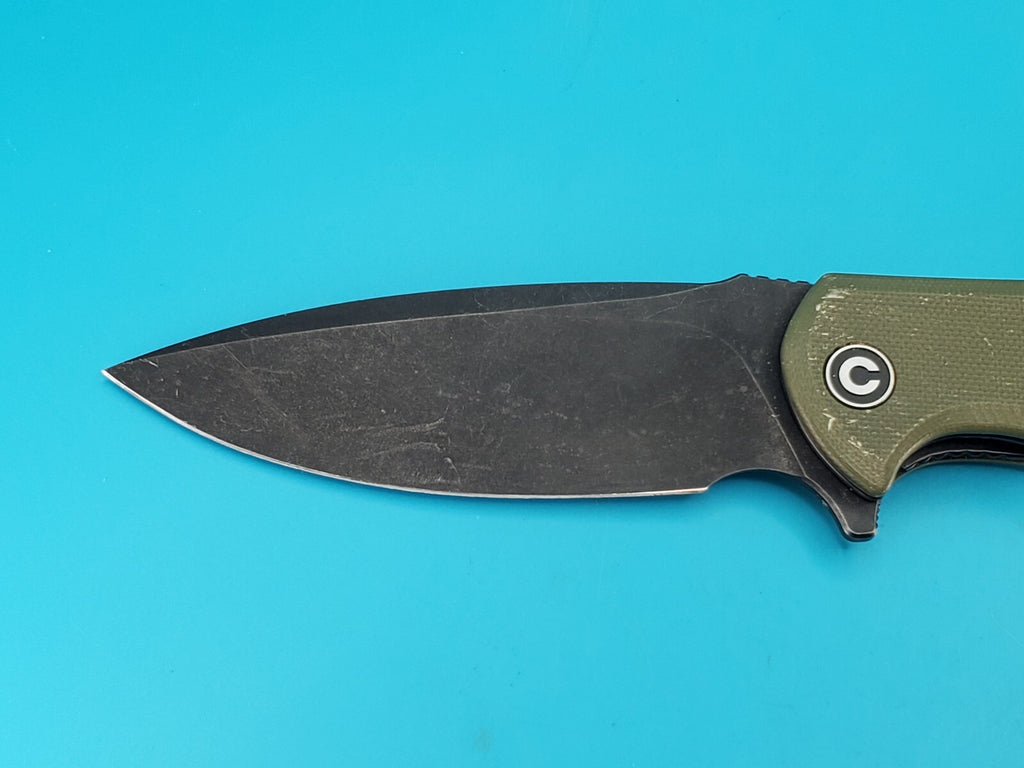 Civivi Praxis Flipper Pocket Knife Plain Edge Blade Green G10