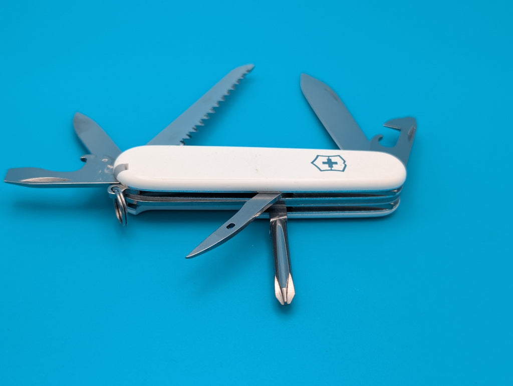 Victorinox Hiker White Swiss Army Knife Multi Tool!