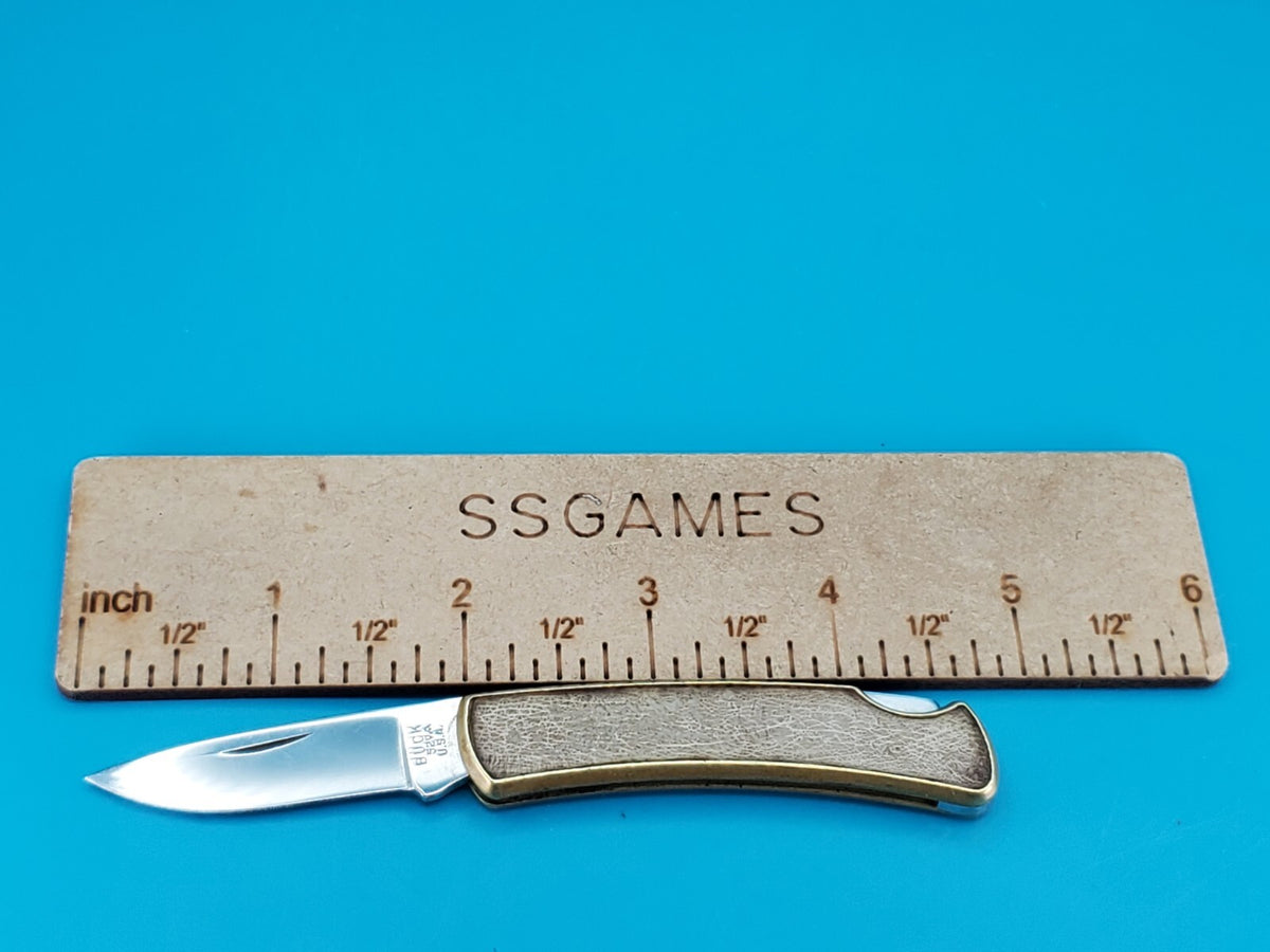 Vintage Buck 529A Buckskin Plain Edge Folding Pocket Knife! 1988
