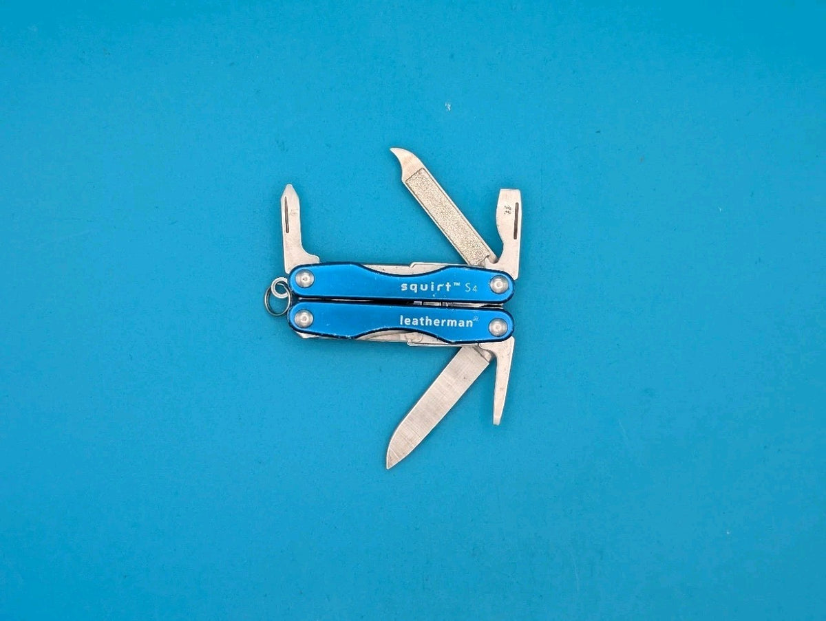 Leatherman Squirt S4 Multi-Tool, Key Ring, Retired, Blue