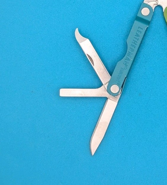 Leatherman Micra Multi-Tool, Knife, Scissors, Key Ring, Teal Twist!