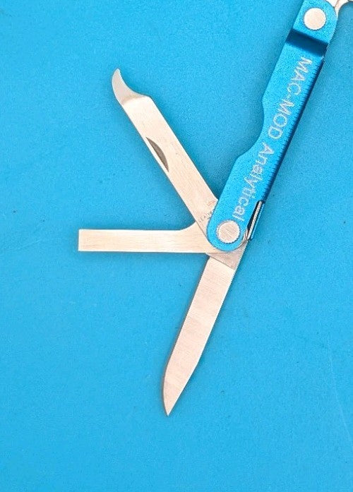 Leatherman Micra Multi-Tool, Knife, Scissors, Key Ring, Blue! *MAC-MOD*