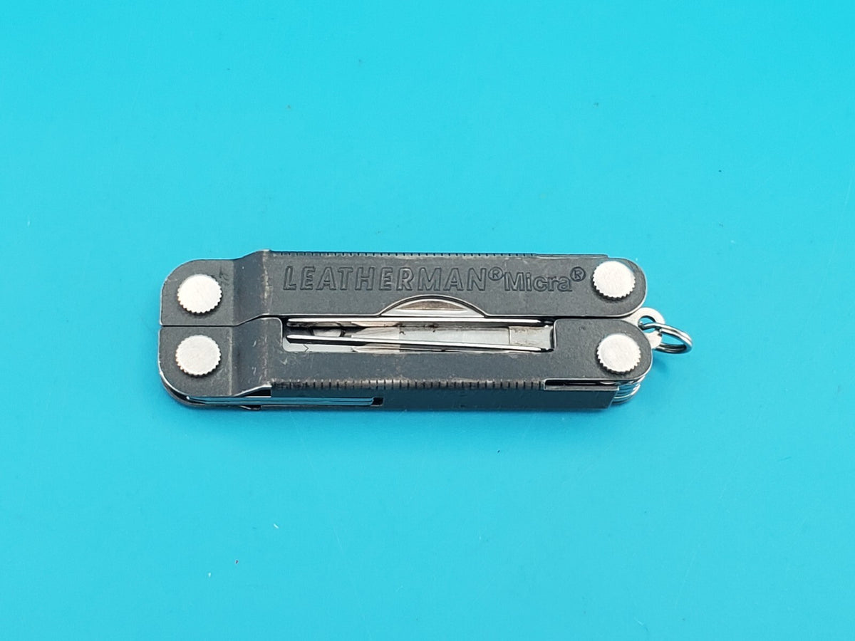 Leatherman Micra Multi-Tool, Knife, Scissors, Key Ring, Gray!