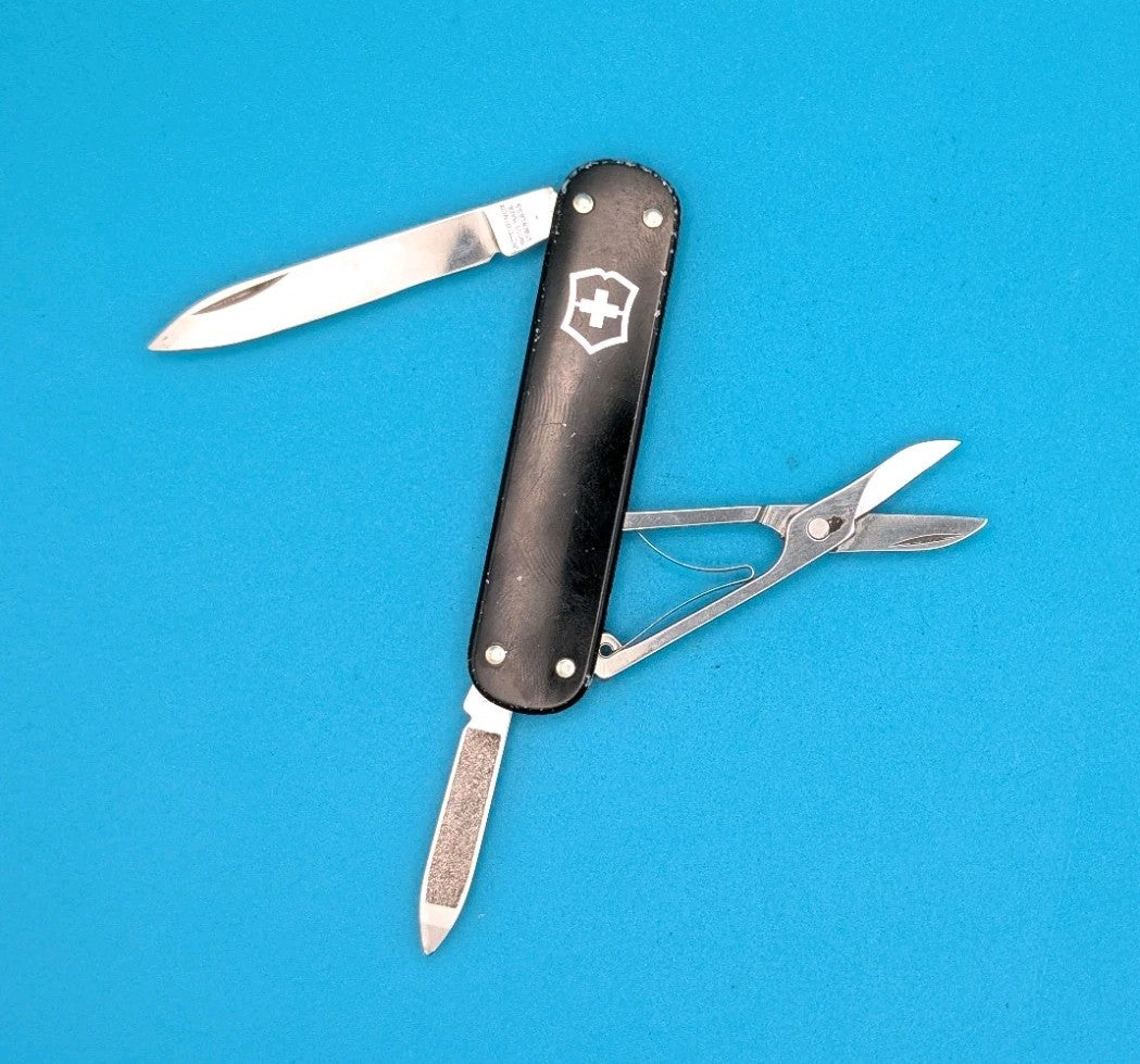 Victorinox Money Clip Black Alox Swiss Army Knife Multi Tool!