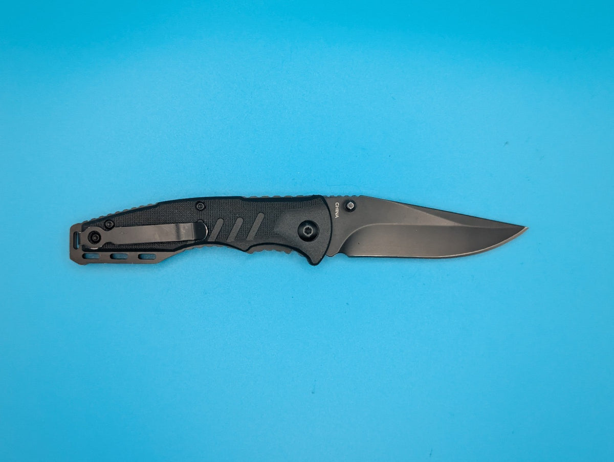 SOG Salute Lockback Knife Black Stainless Pocket Knife!