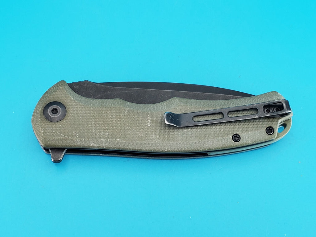 Civivi Praxis Flipper Pocket Knife Liner Lock Plain Edge Stonewashed Blade!