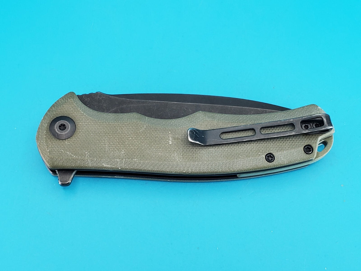 Civivi Praxis Flipper Pocket Knife Liner Lock Plain Edge Stonewashed Blade!