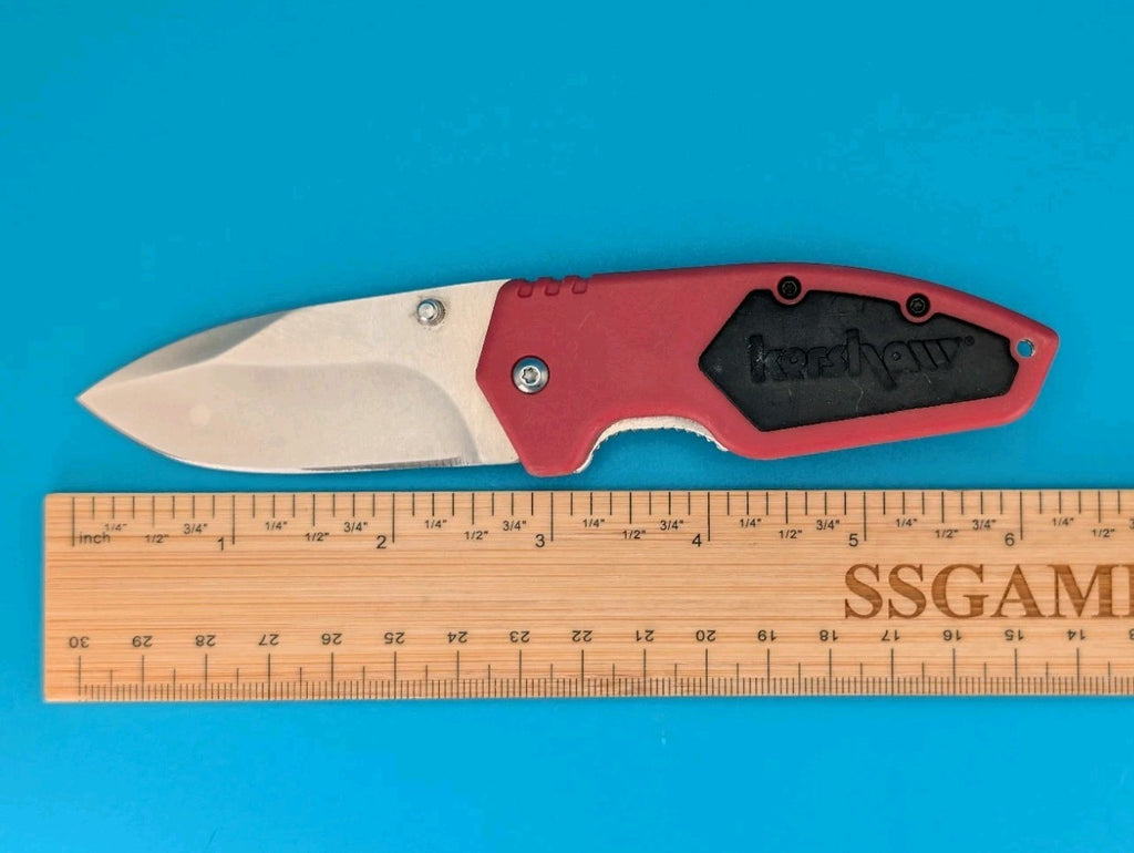 Kershaw 1445 Half Ton LinerLock Red & Black Wrench Clip Pocket Knife!