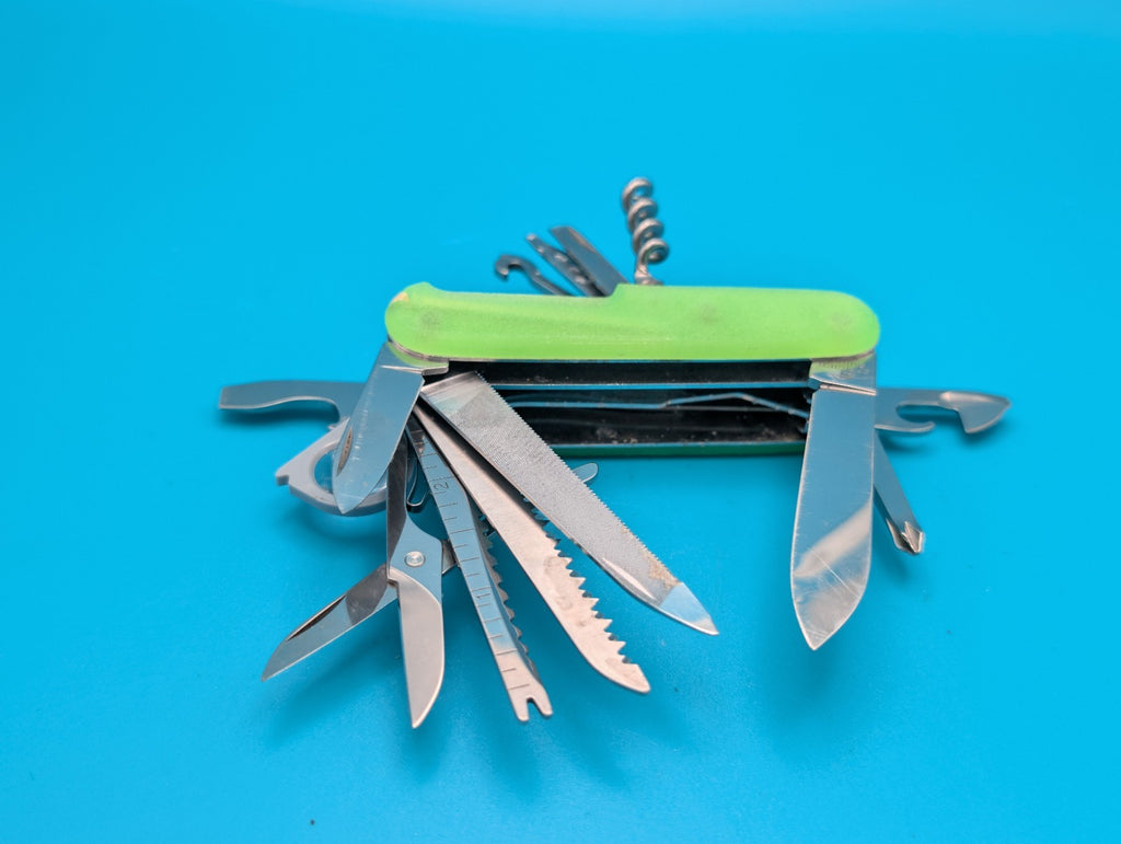 Victorinox Champion Firefly Green Glow in the Dark Swiss Army Knife Multi Tool!