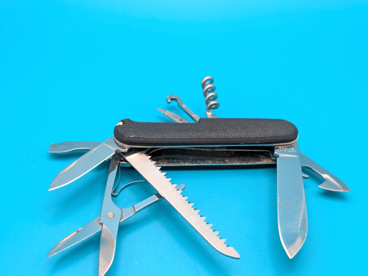 Custom Victorinox Huntsman Black & White Swiss Army Knife Multi Tool!
