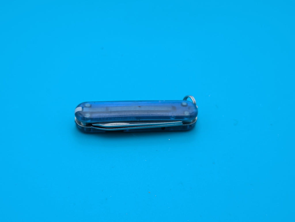 Victorinox Signature Lite Blue Swiss Army Knife, 58mm, Red Bright LED