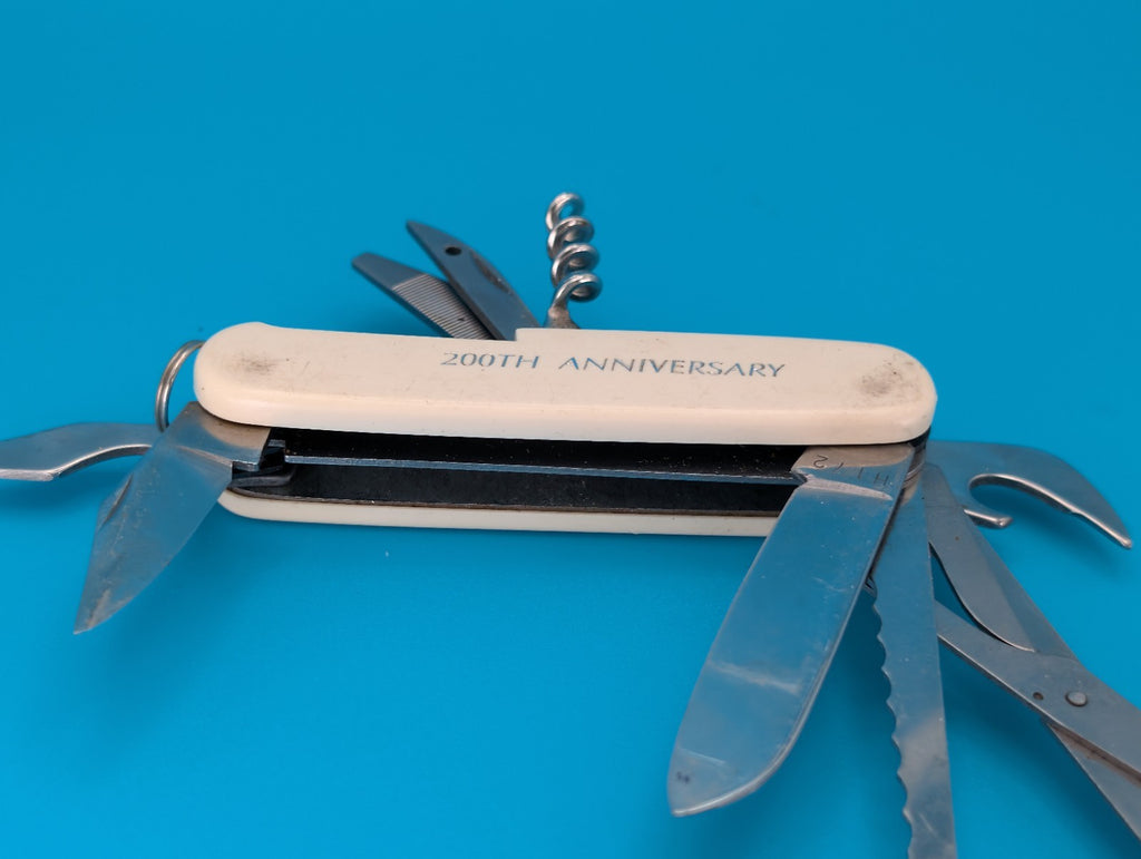 Vintage 200th Anniversary American International Mint Pocket Knife Multi Tool!