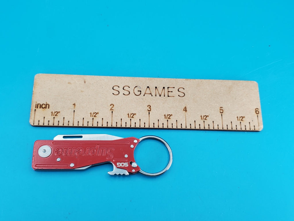 Supreme Red SOG Keytron Folding Pocket Knife Lockback Bottle Opener
