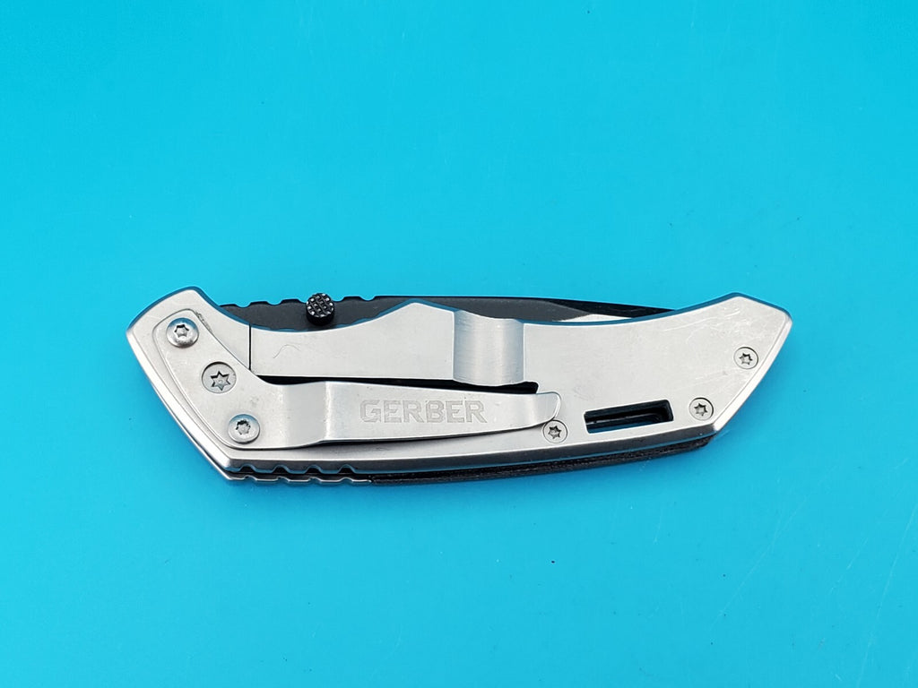 Gerber CONTRAST Manual Open Plain Edge Blade Pocketknife!