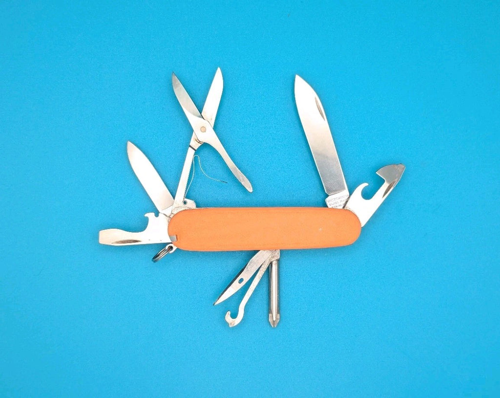 Victorinox Super Tinker Swiss Army Knife Multi Tool! Glow in the Dark Orange!