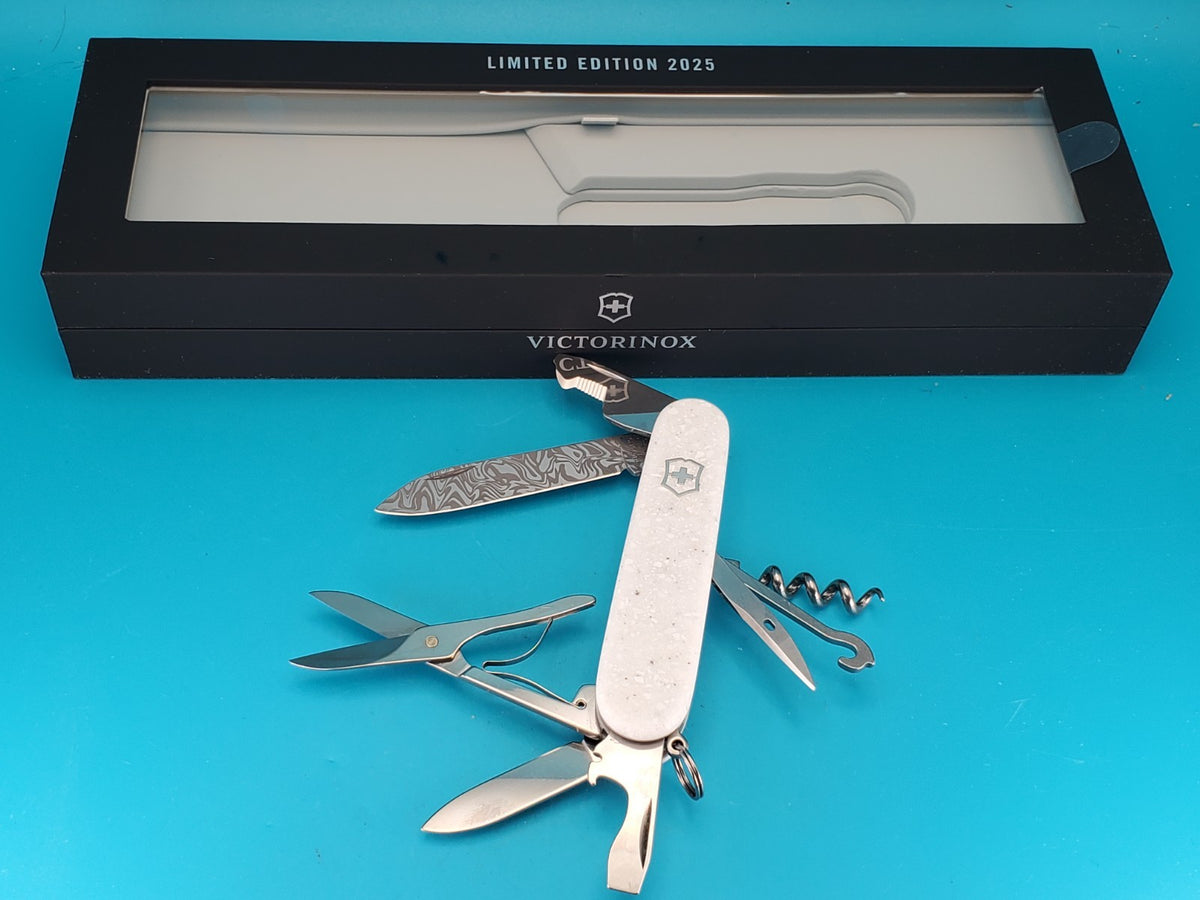 2025 Victorinox Companion Corian Handle Damast Blade Swiss Army Knife #4835/7000