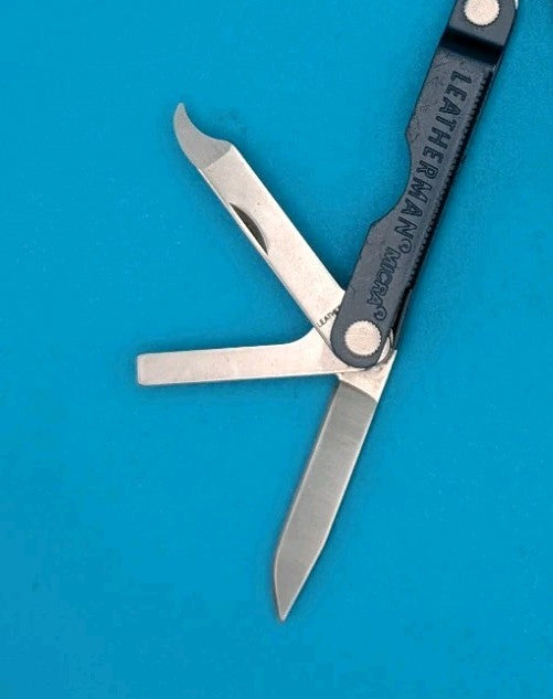 Leatherman Micra Multi-Tool, Knife, Scissors, Key Ring, Blue! CSXIP SECURE DATA