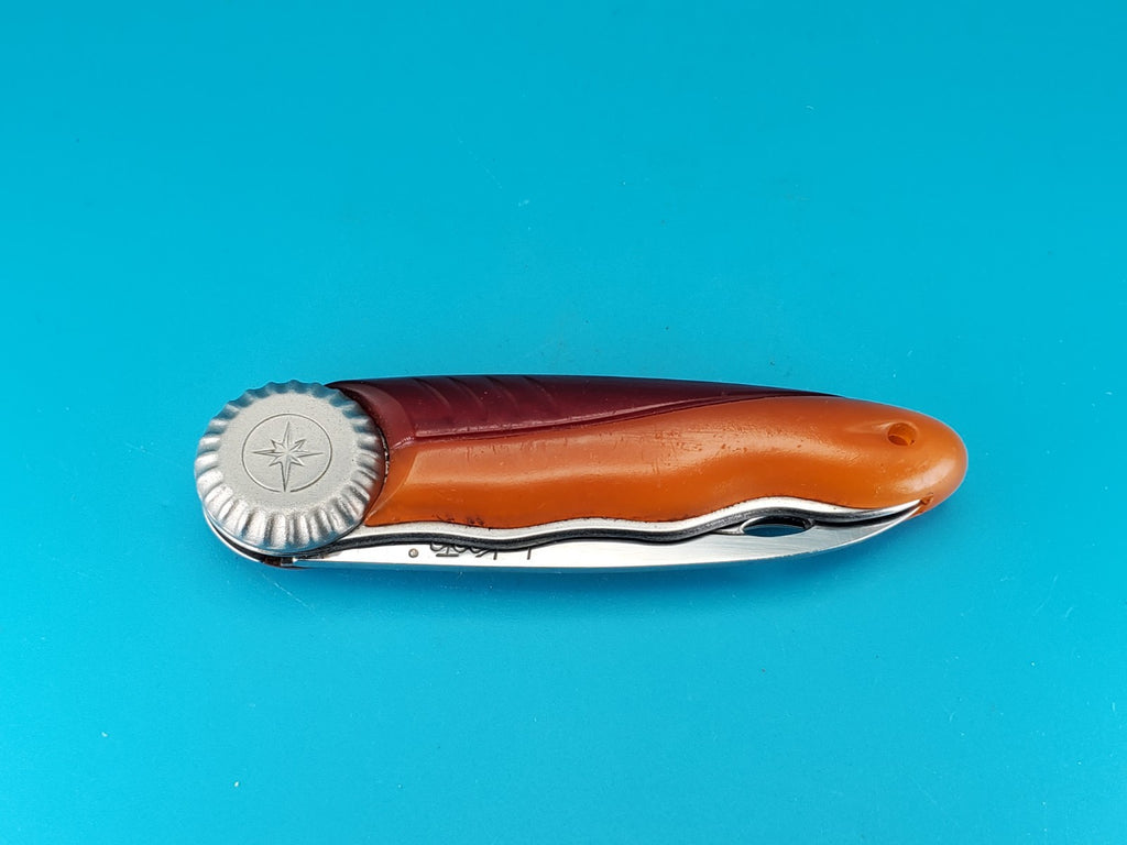 RARE FLORINOX FRANCE LE KOOTO DESIGN BY BARRE WHEEL OPENER LINERLOCK KNIFE!