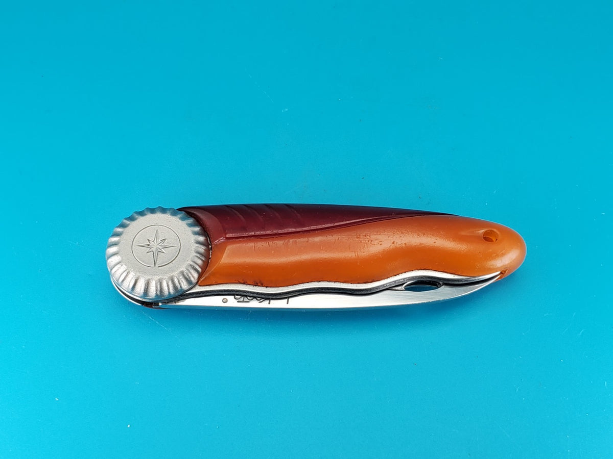 RARE FLORINOX FRANCE LE KOOTO DESIGN BY BARRE WHEEL OPENER LINERLOCK KNIFE!