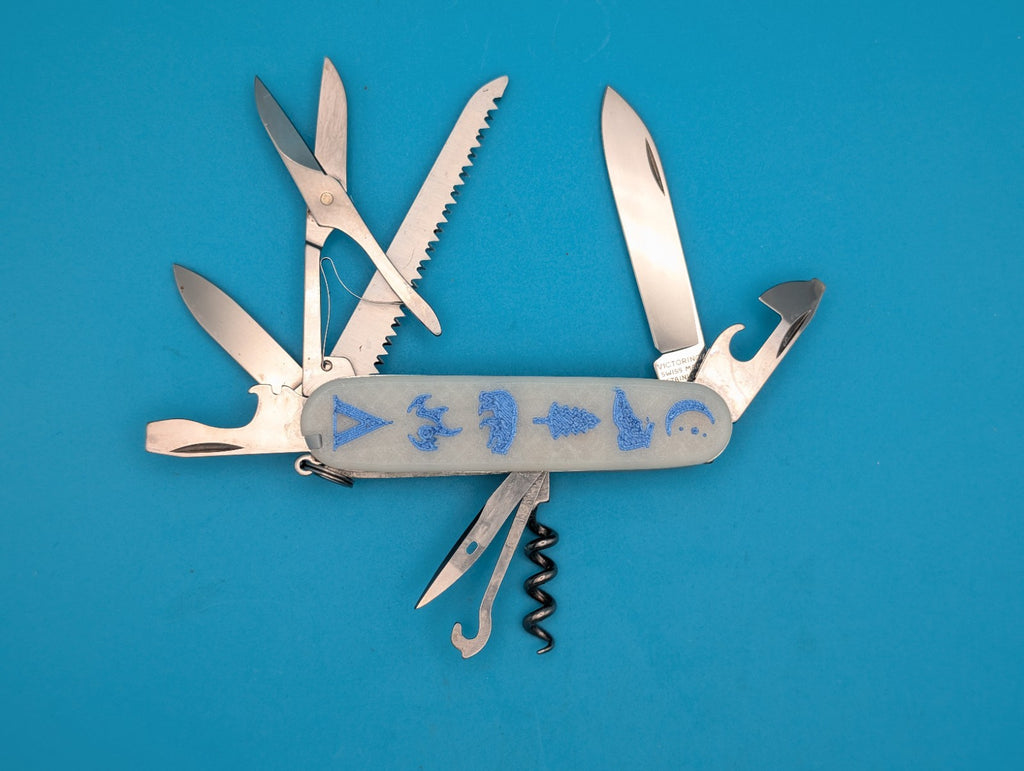 Custom Victorinox Huntsman Glow in the Dark Swiss Army Knife