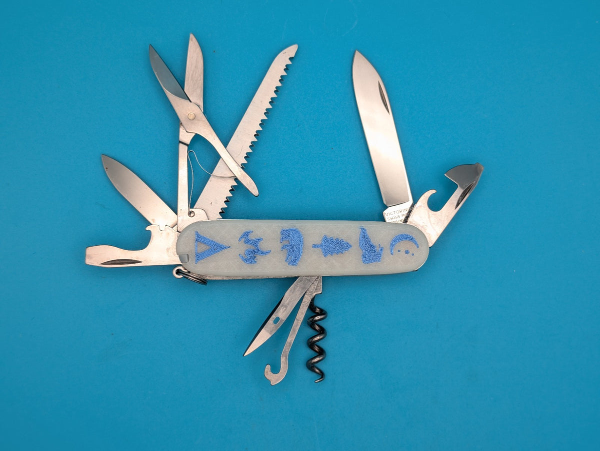 Custom Victorinox Huntsman Glow in the Dark Swiss Army Knife Multi Tool!