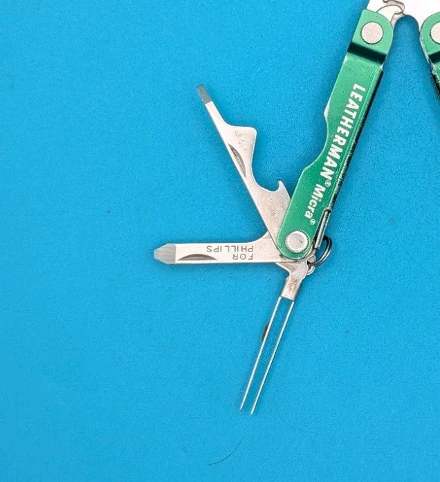 Leatherman Micra Multi-Tool, Knife, Scissors, Key Ring, Green!