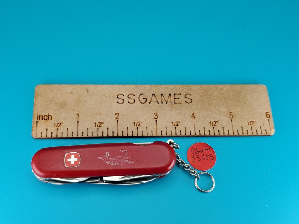 Wenger Fly Fisherman Swiss Army Knife Multi Tool! Red