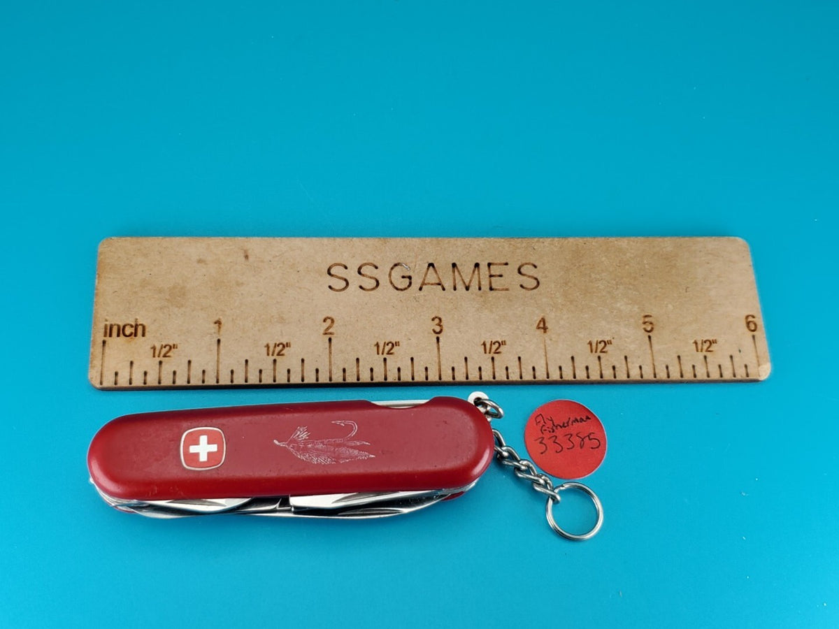 Wenger Fly Fisherman Swiss Army Knife Multi Tool! Red