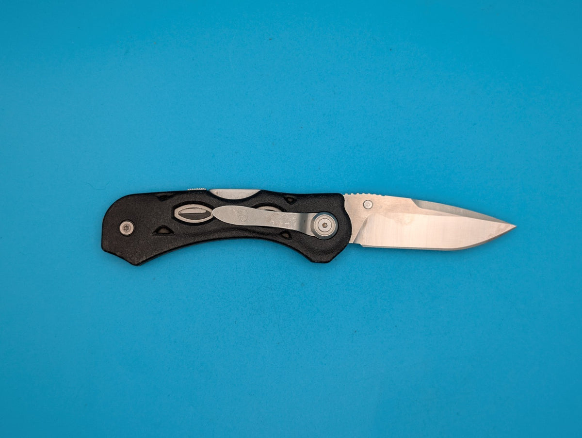 Leatherman K500X Black Lockback Plain Edge Folding Pocket Knife! RARE!