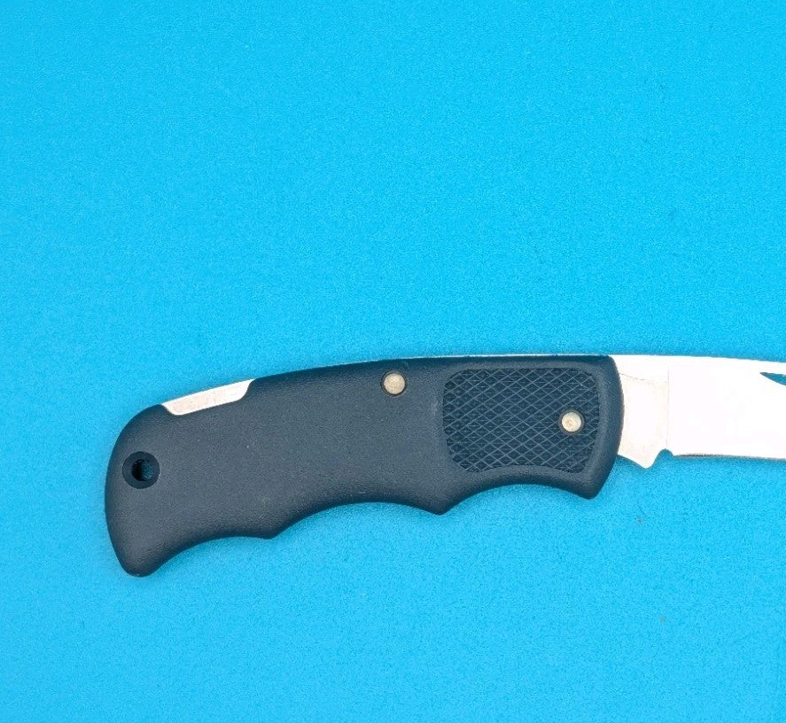 Cutco 1886 Plain Edge Blade USA Lockback Knife! Blue Handle!