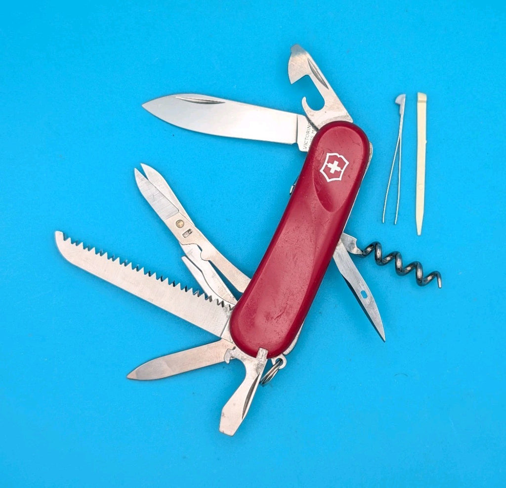 Victorinox Evo S17 Red Swiss Army Knife Multi Tool! With Locking Main Blade!