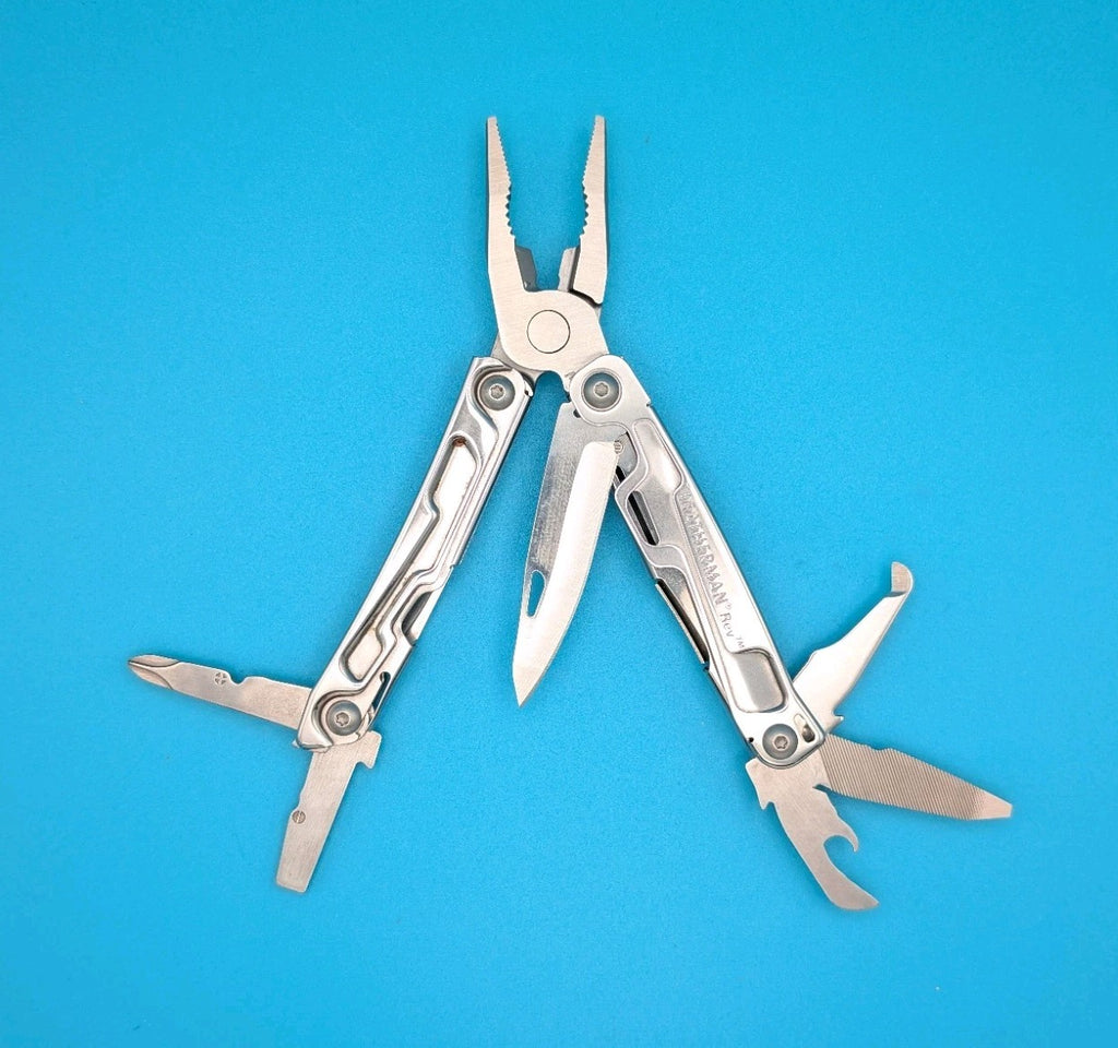 Leatherman Rev 3.8" Multi-Tool, Stainless! With Sheath!