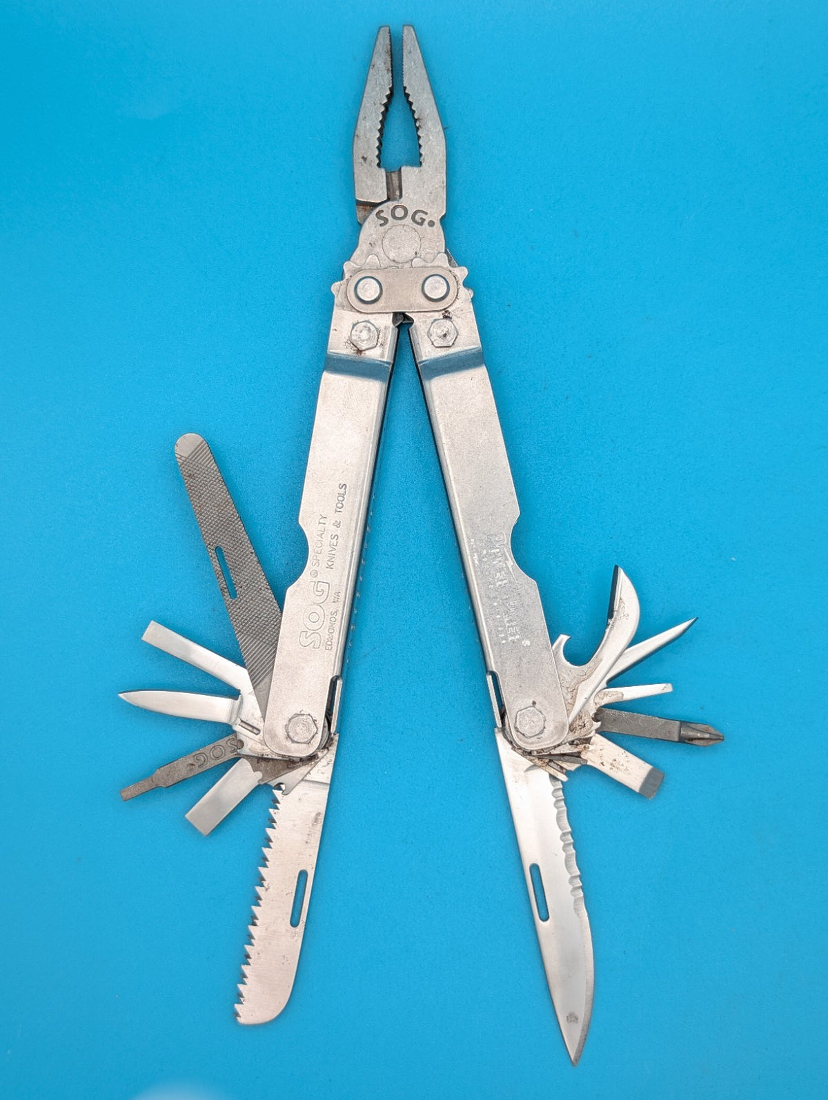 SOG Power Plier Multi-Tool! Rare Blunt Nose Pliers! Compound Leverage! USED