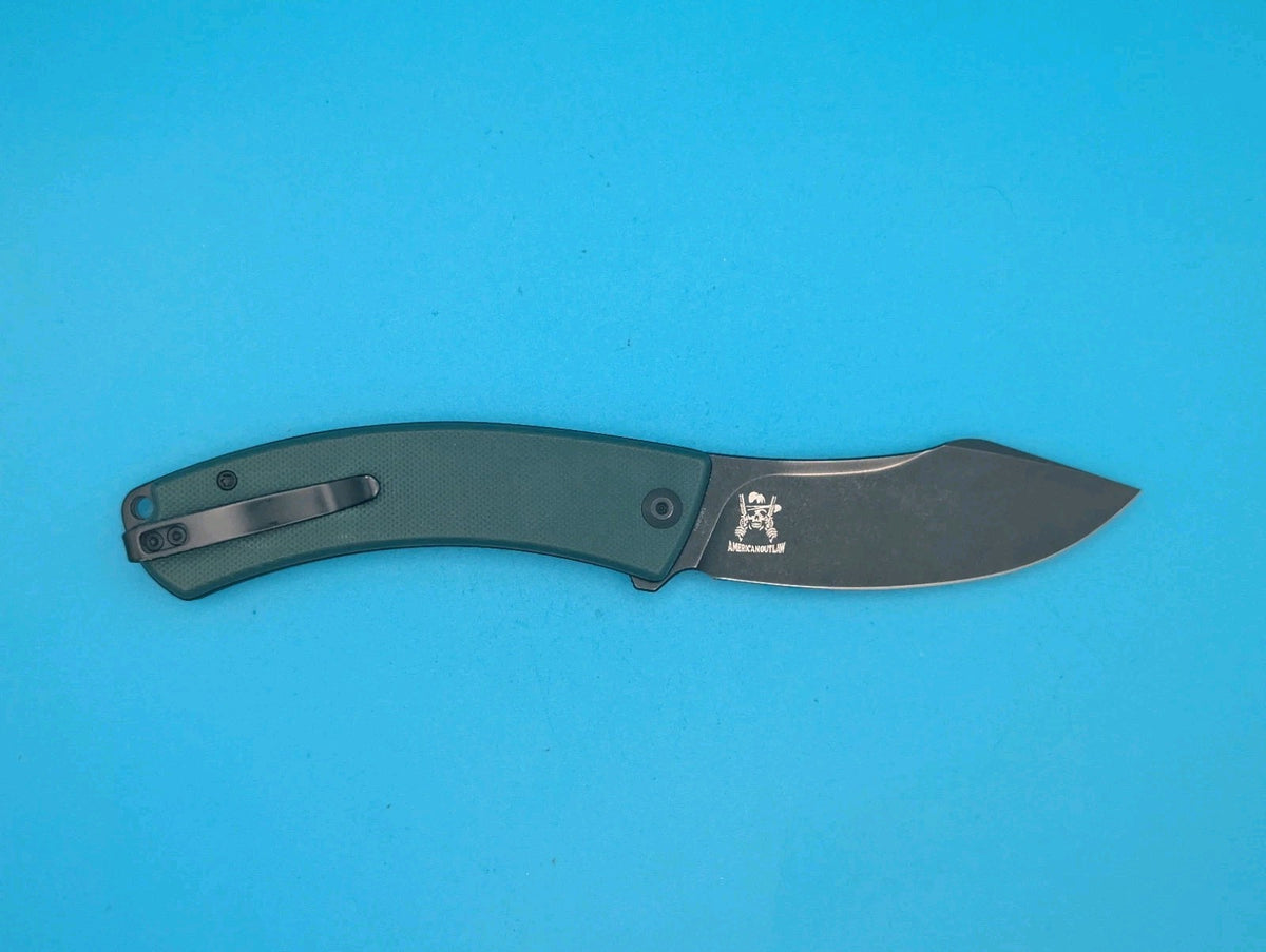 Civivi Outlaw Muk Folding Knife 3.5" 14C28N Sandvik Steel Blade Green G10 Handle