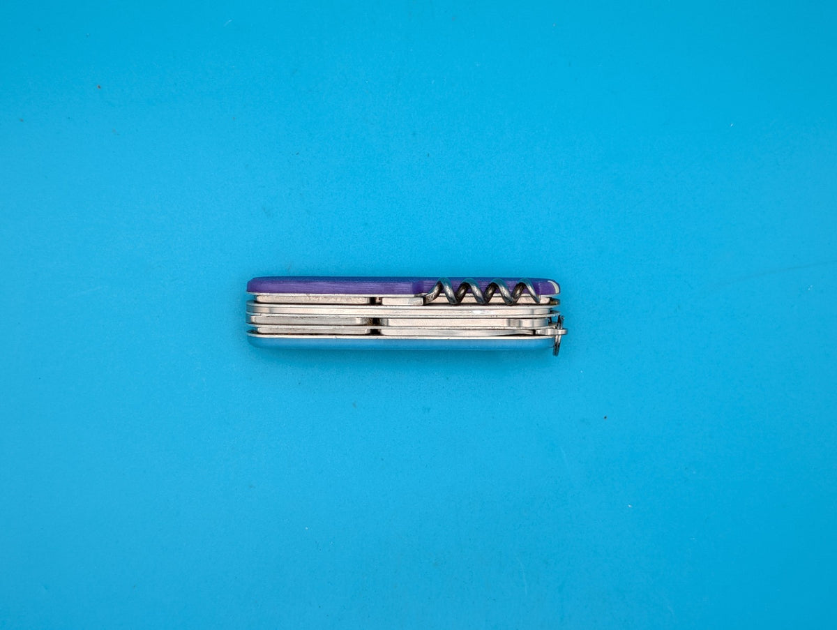 Rare Vintage Custom Victorinox Rainier Blue & Purple Swiss Army Knife!