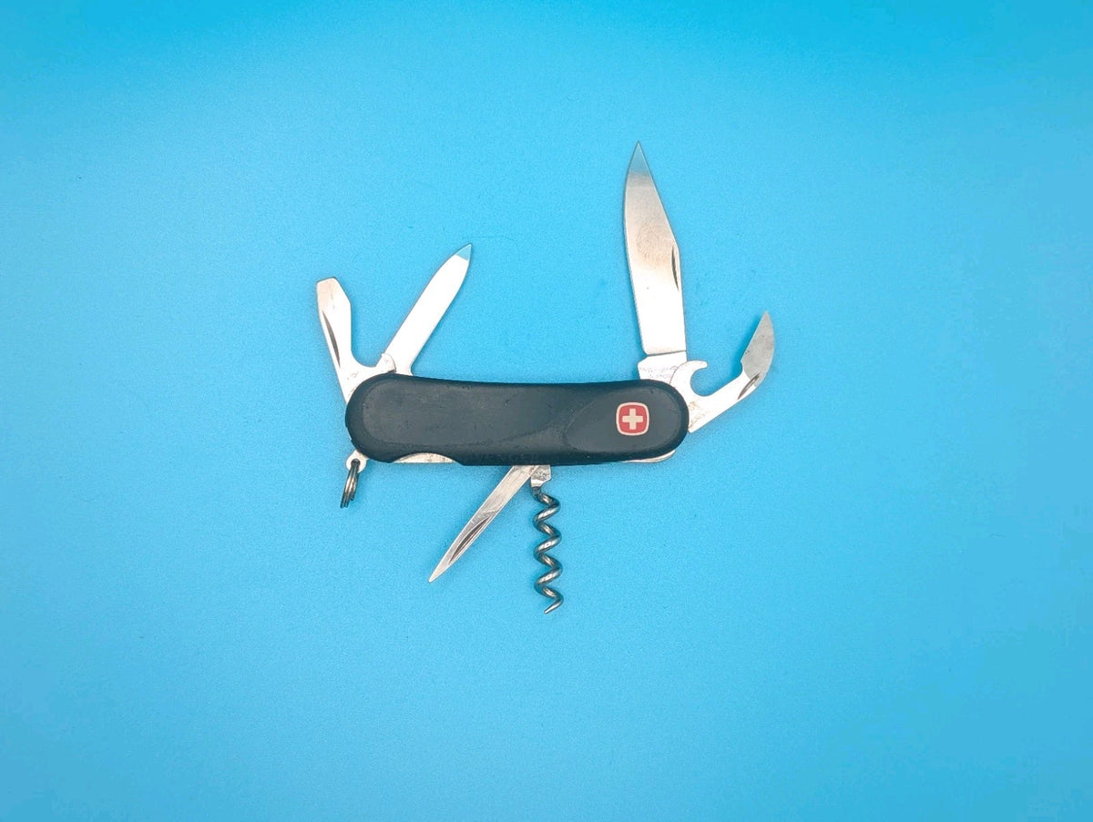 Wenger Taschenmesser Evolution 10 Soft Touch Black Swiss Army Knife!