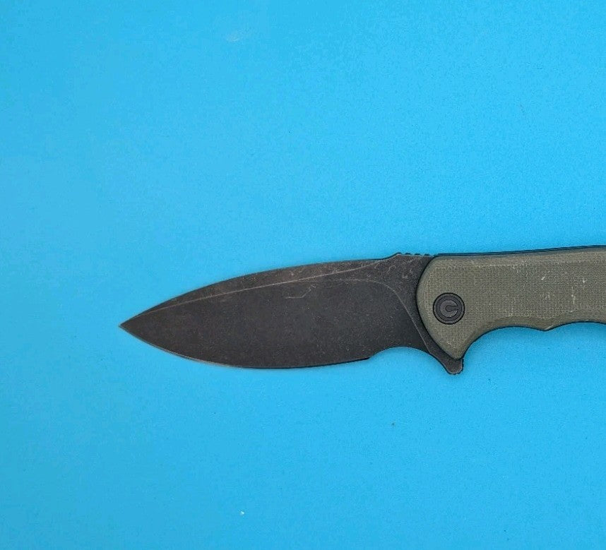 Civivi Mini Praxis Flipper Pocket Knife Liner Lock Plain Edge Blade! Olive Green