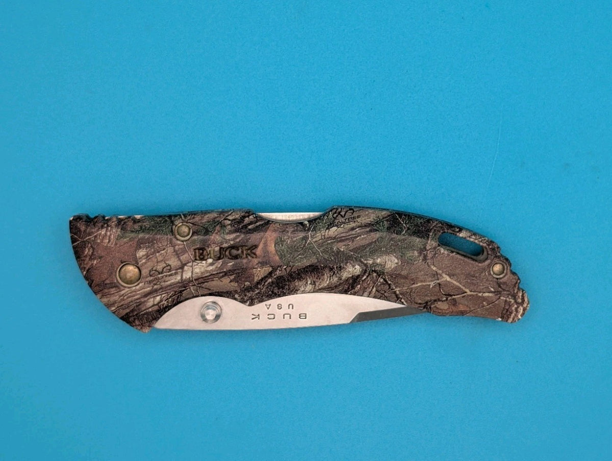Buck USA FOREST CAMO 286 Lockback Plain Edge Folding Pocket Knife!