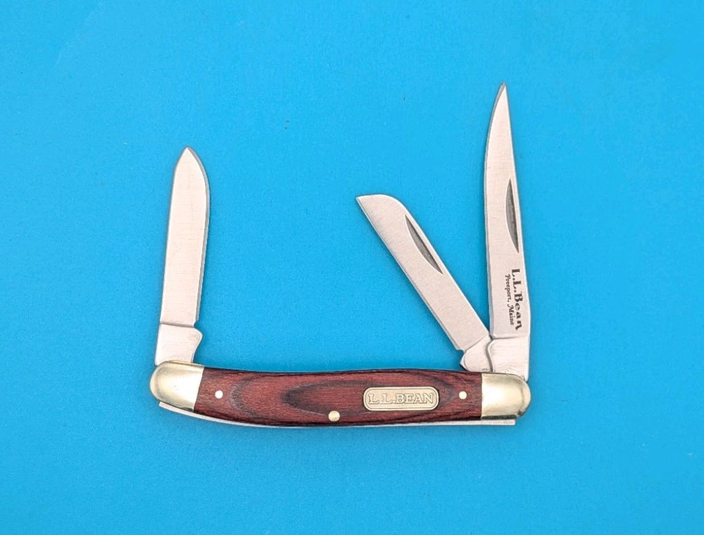 Vintage Three Blade LL Bean Folding Knife Made In Maine USA