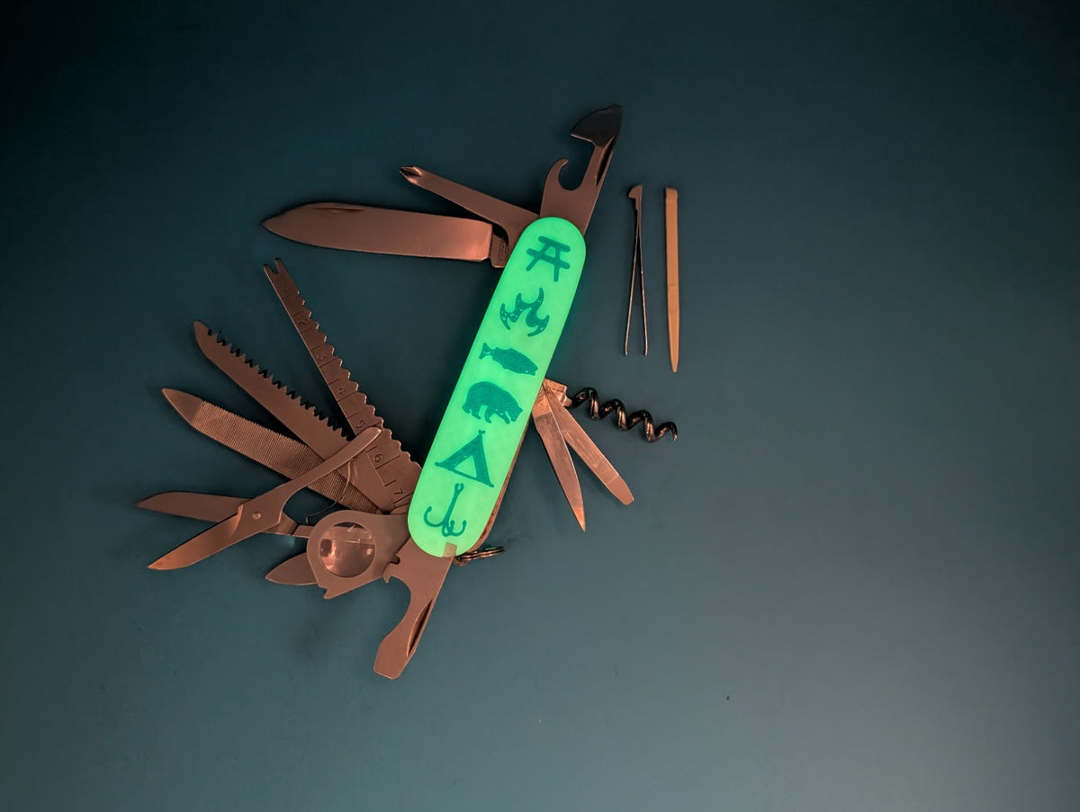 Custom Victorinox Champion Glow in the Dark Swiss Army Knife Multi Tool!