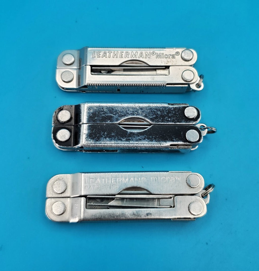 Leatherman Micra Multi-Tool Knife Scissors Key Ring Stainless Steel! LOT OF 3!