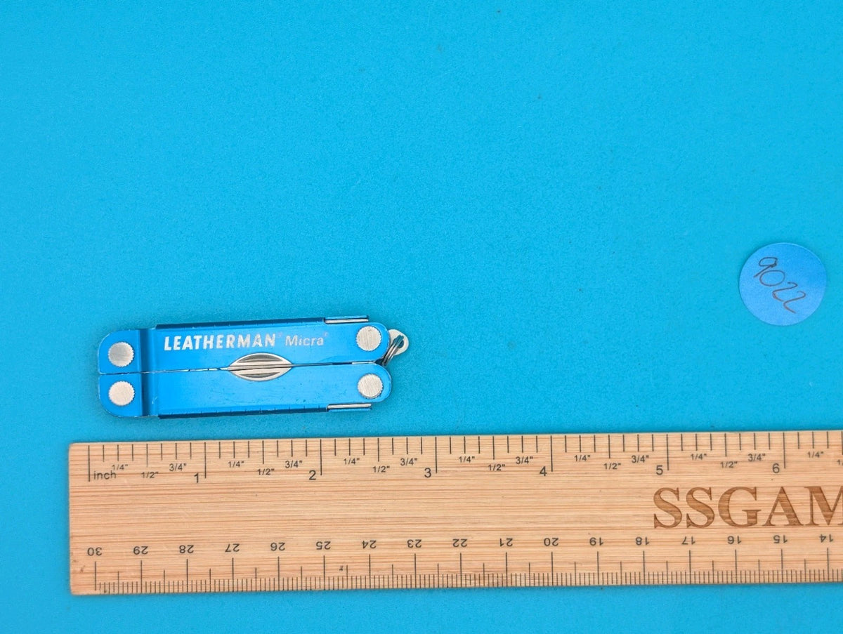 Leatherman Micra Multi-Tool, Knife, Scissors, Key Ring, Blue!