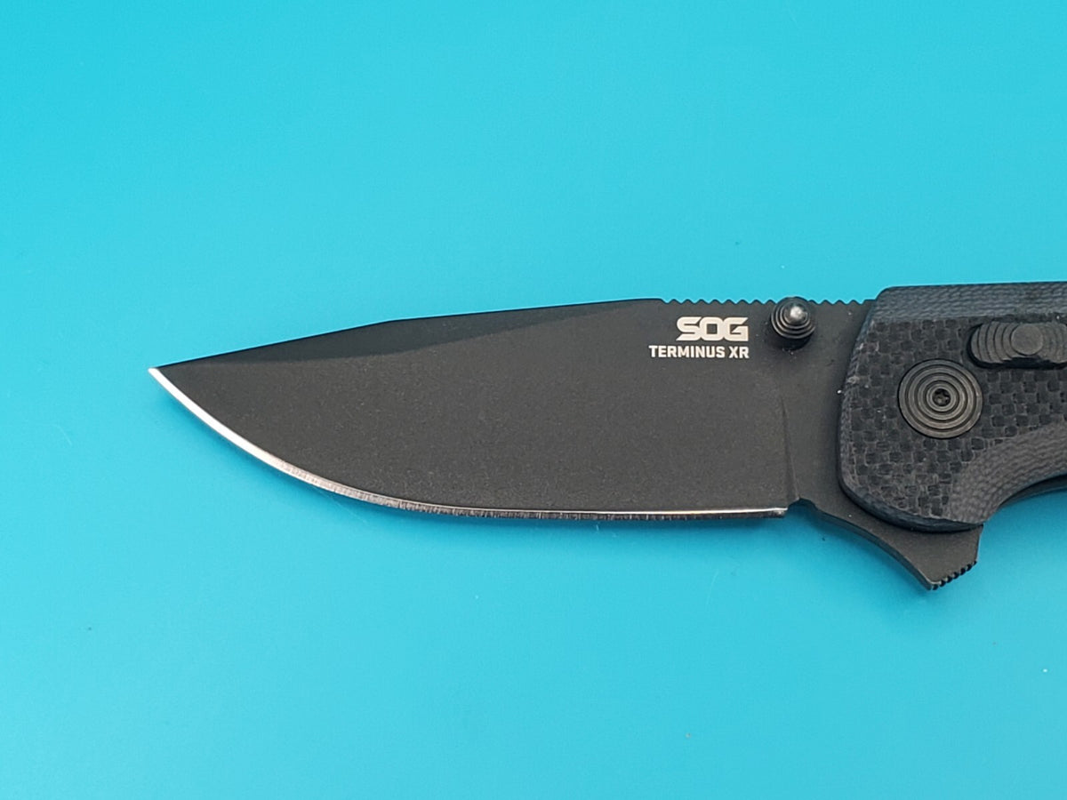 Sog Terminus XR 2.95" D2 Steel Blade Folding Knife! BLACK!