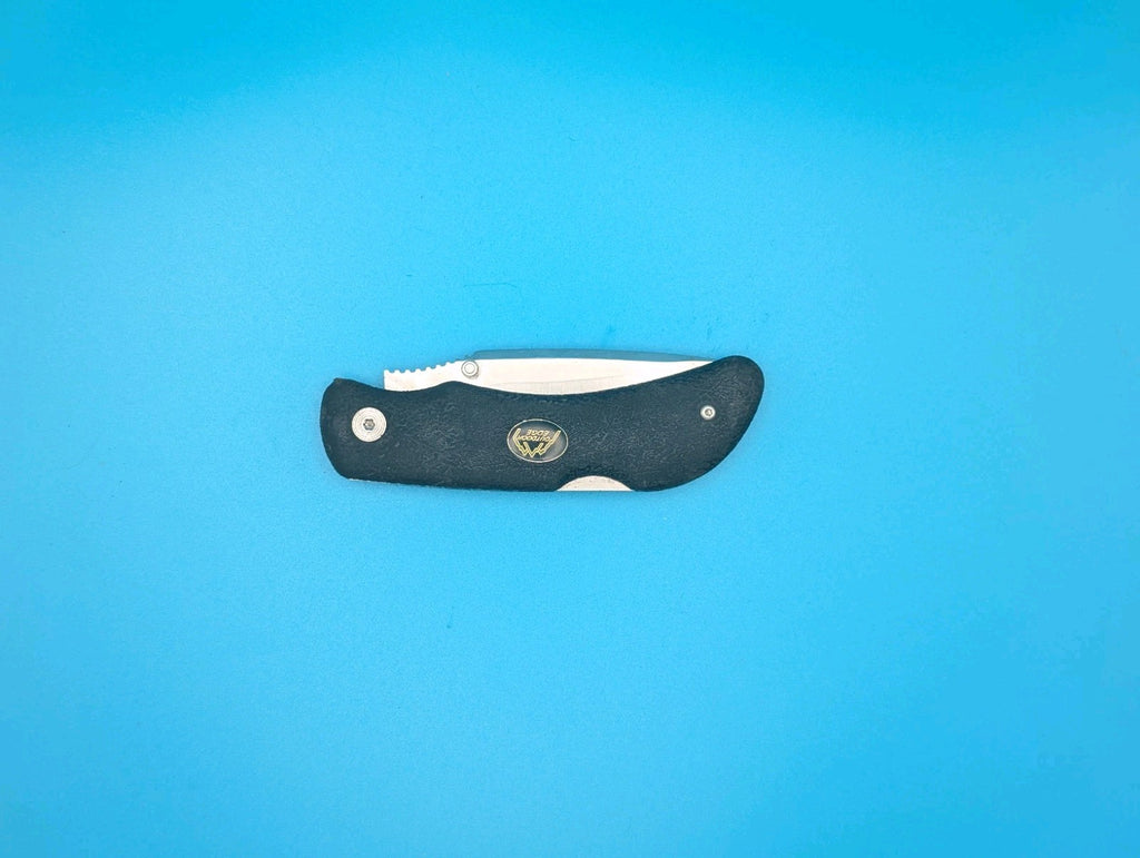 Outdoor Edge Black Handle Lockback Folding Pocket Knife Used