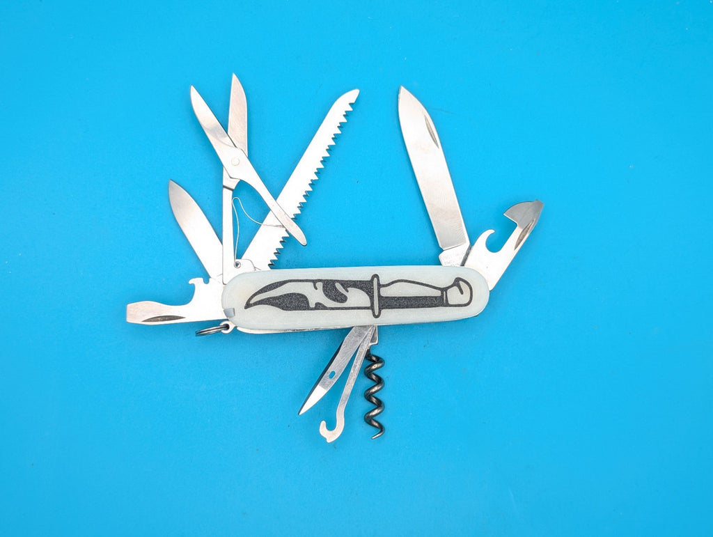 Custom Victorinox Huntsman Glow in the Dark Swiss Army Knife Multi Tool!