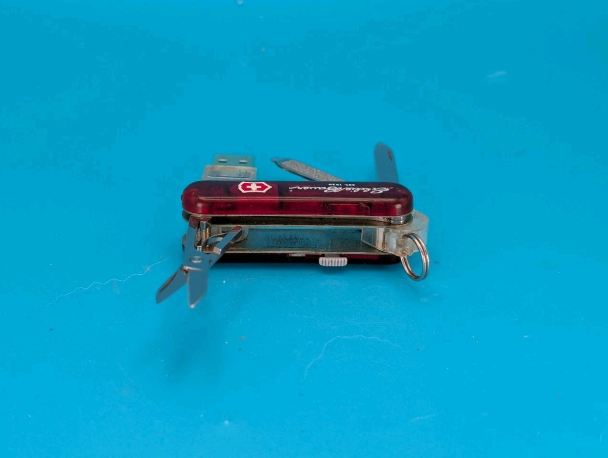 Victorinox Swiss Memory 256MB USB Drive Signature Swiss Army Knife Red LED