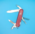 Vintage Wenger Red Swiss Army Knife Multi Tool! With Dog Can Leg Opener!