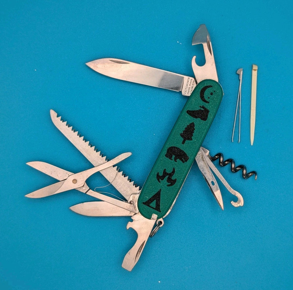Custom Victorinox Huntsman Green & Black Swiss Army Knife Multi Tool!