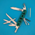 Custom Victorinox Huntsman Green & Black Swiss Army Knife Multi Tool!