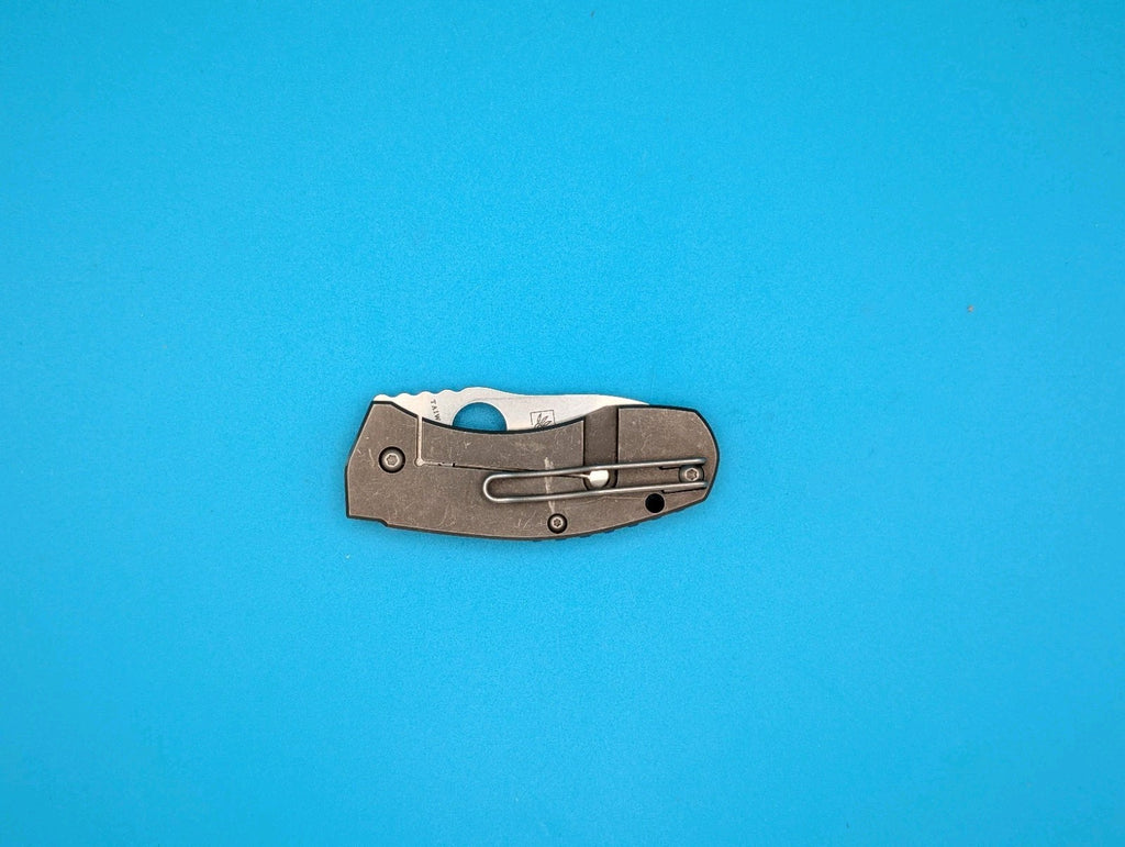 Spyderco Techno 1 Titanium CTS-XHP Steel Rare Discontinued Pocket Knife!